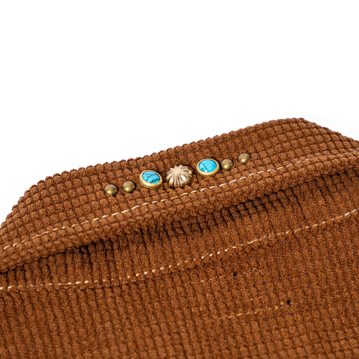 HAWTHORNE Studed Square Corduroy Chore - Brown