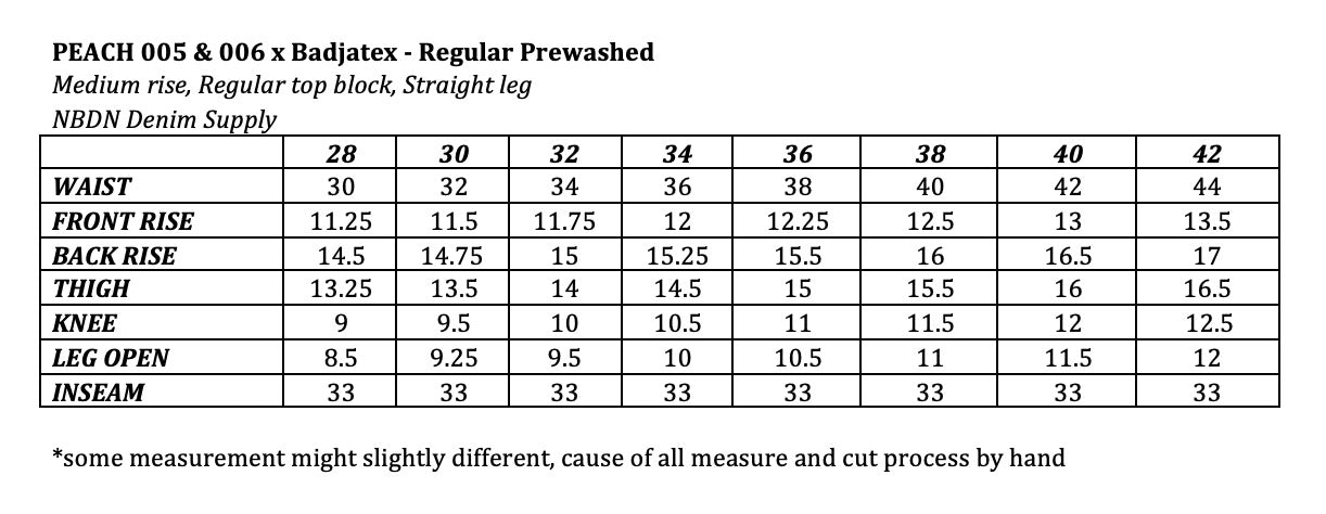 PEACH 005 x Badjatex BCI Cotton Prewashed Jeans