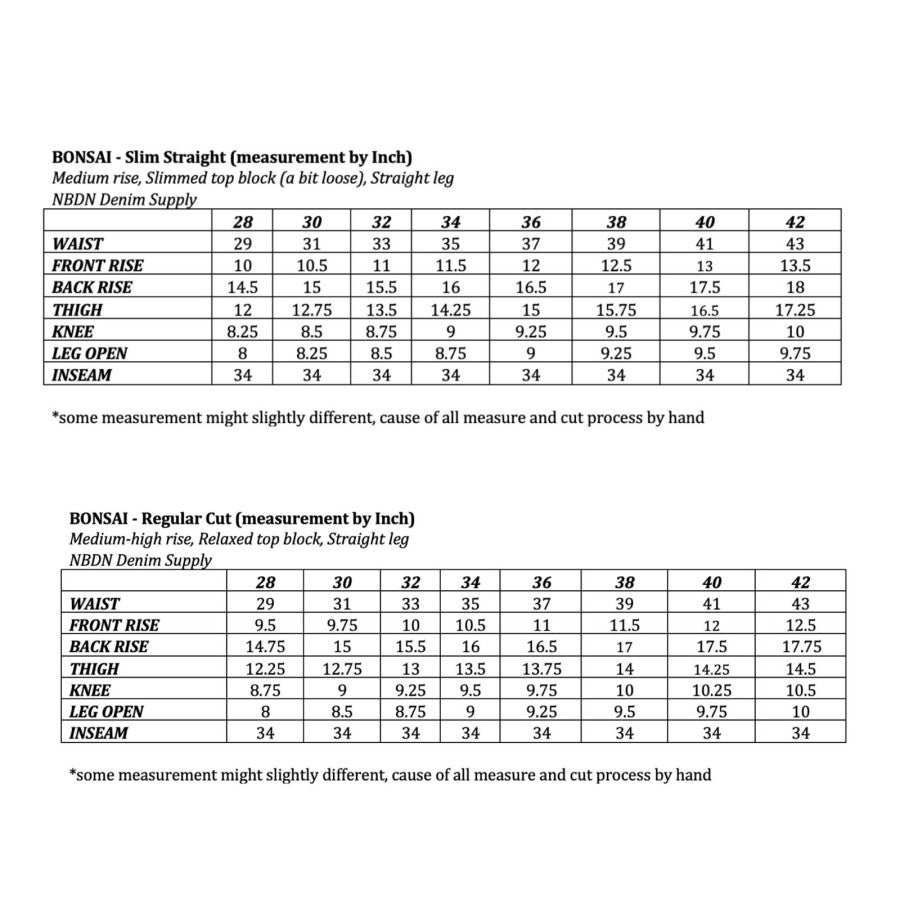 BONSAI 005 by NBDN 14,5oz Selvedge Jeans