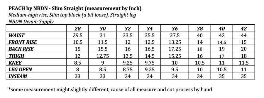 PEACH 004 by NBDN Rich Deep Indigo 14oz Raw Denim