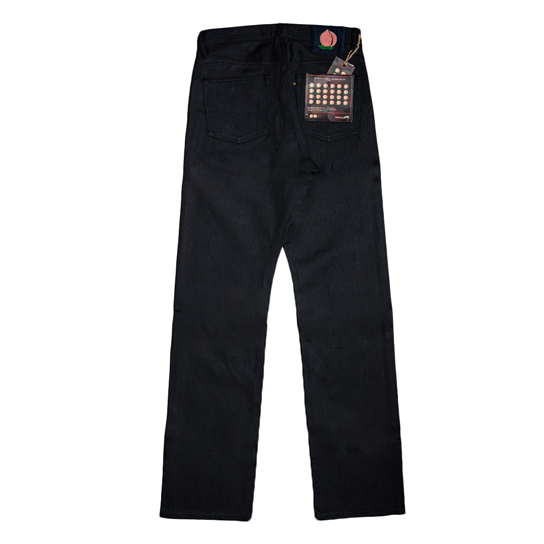 PEACH 002 by NBDN Black x Black 13.5oz Raw Denim