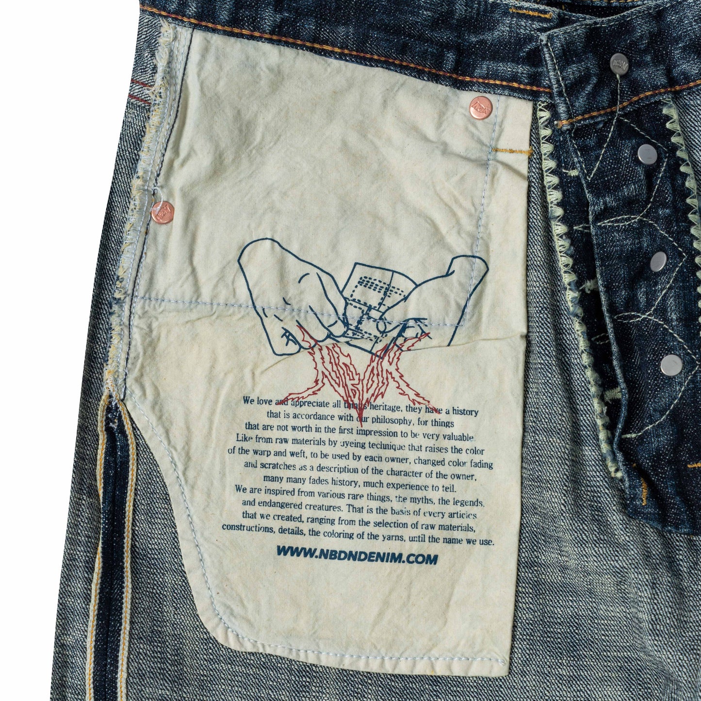 SAIKO Stone Washed 14oz Amber Line