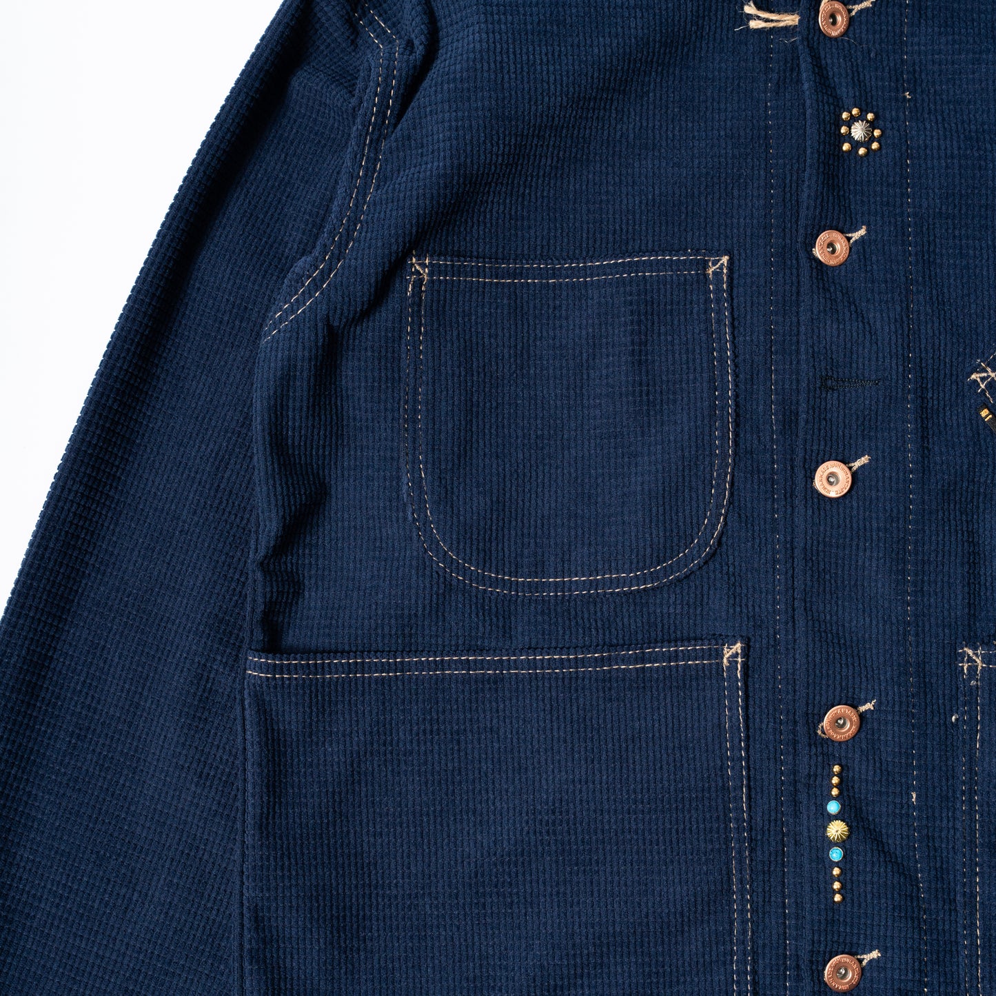 HAWTHORNE Studed Square Corduroy Chore - Navy