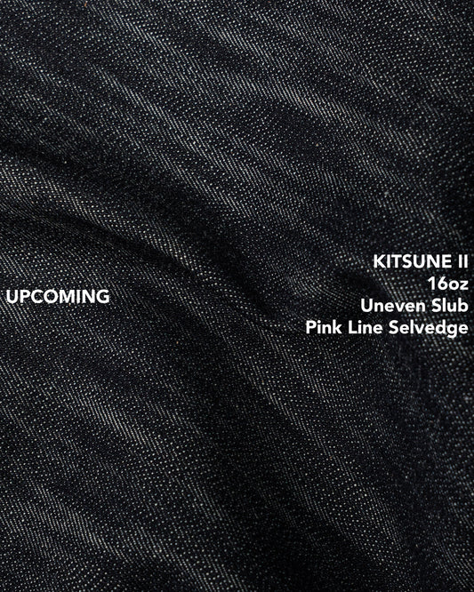 KITSUNE II 16oz Uneven Slub Pink Line