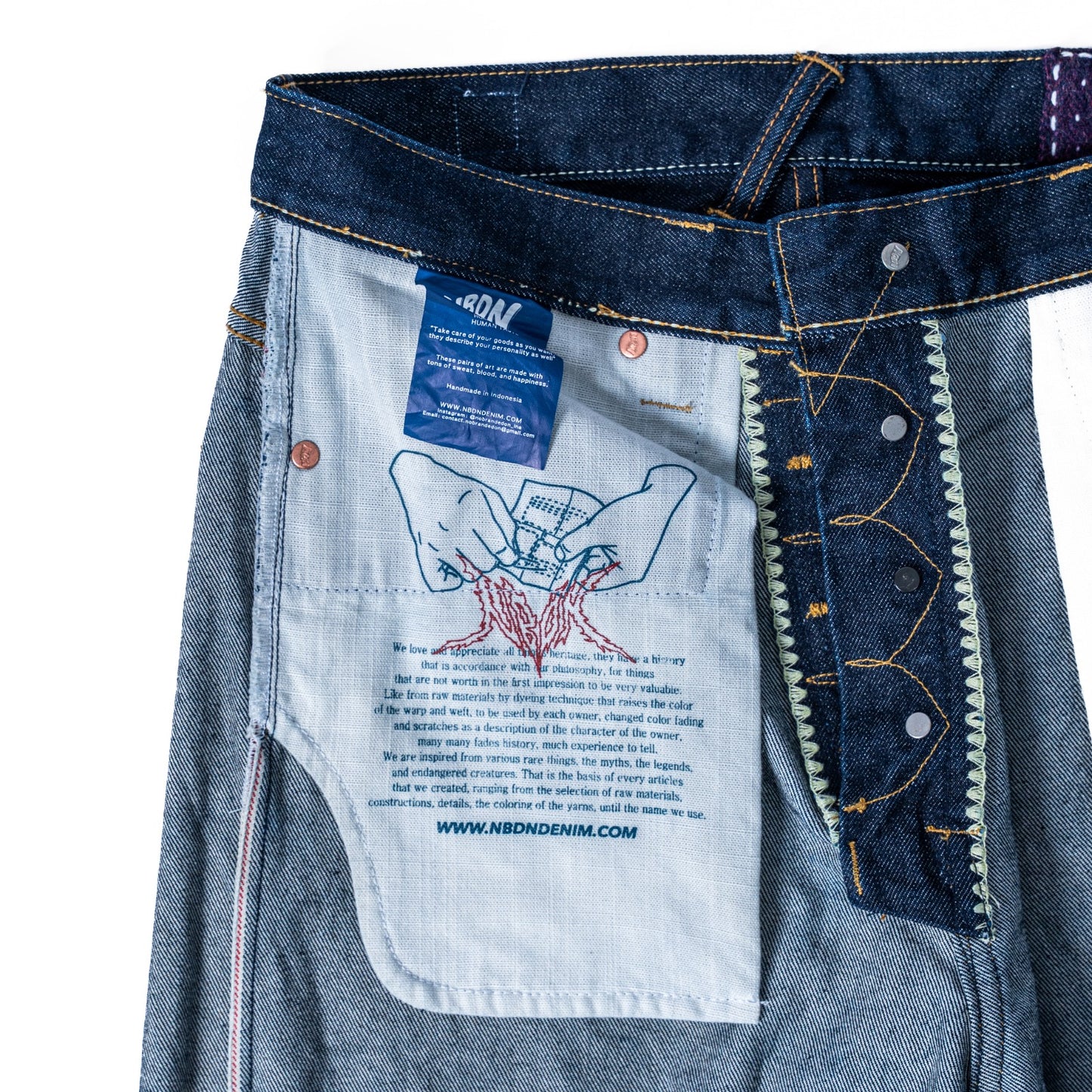 NBDN ESTD 013 Rinsed (One Wash) Wide Leg 15oz