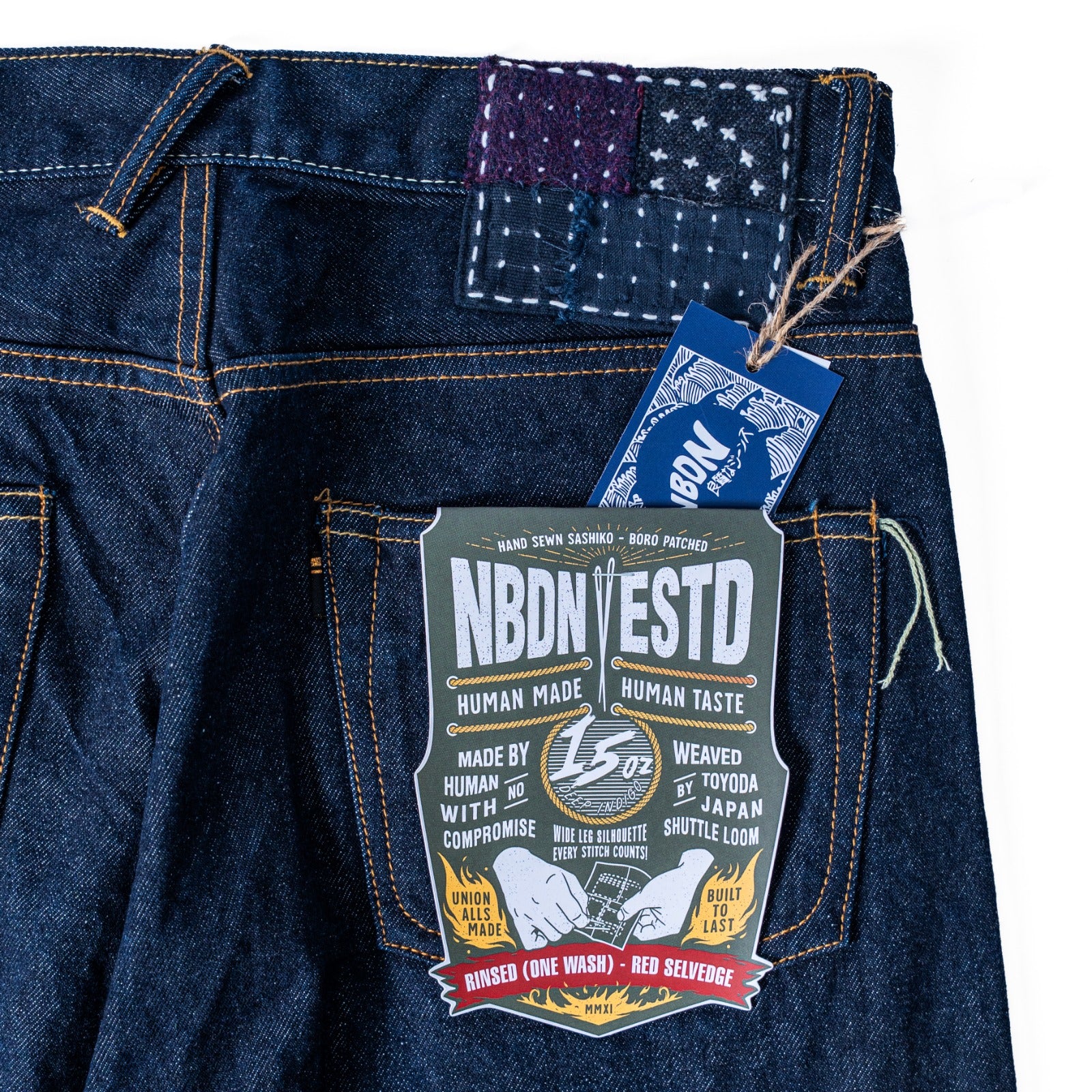 NBDN ESTD 013 Rinsed (One Wash) Wide Leg 15oz – NBDN Denim