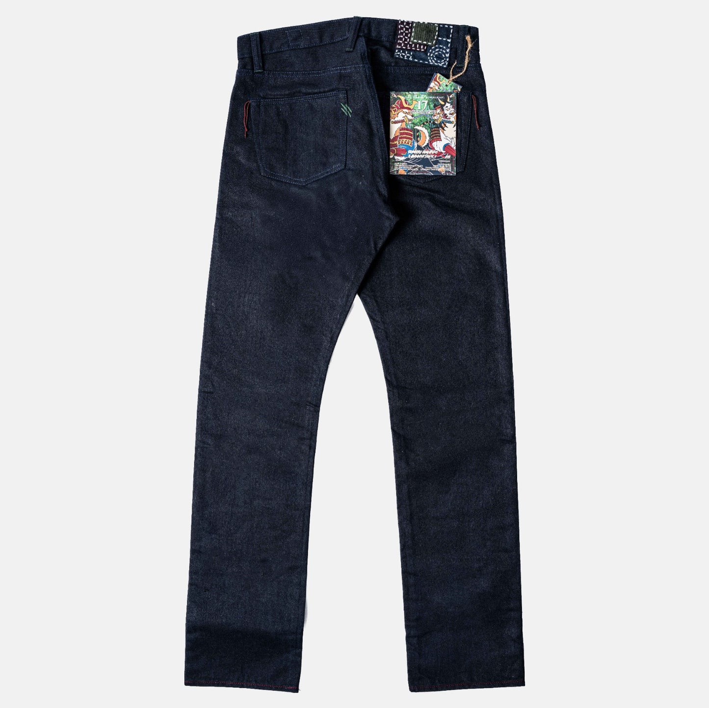 DOMARU HACHIKO x HANNYA TIGER II Deep Indigo x Black 17oz Unsanforized