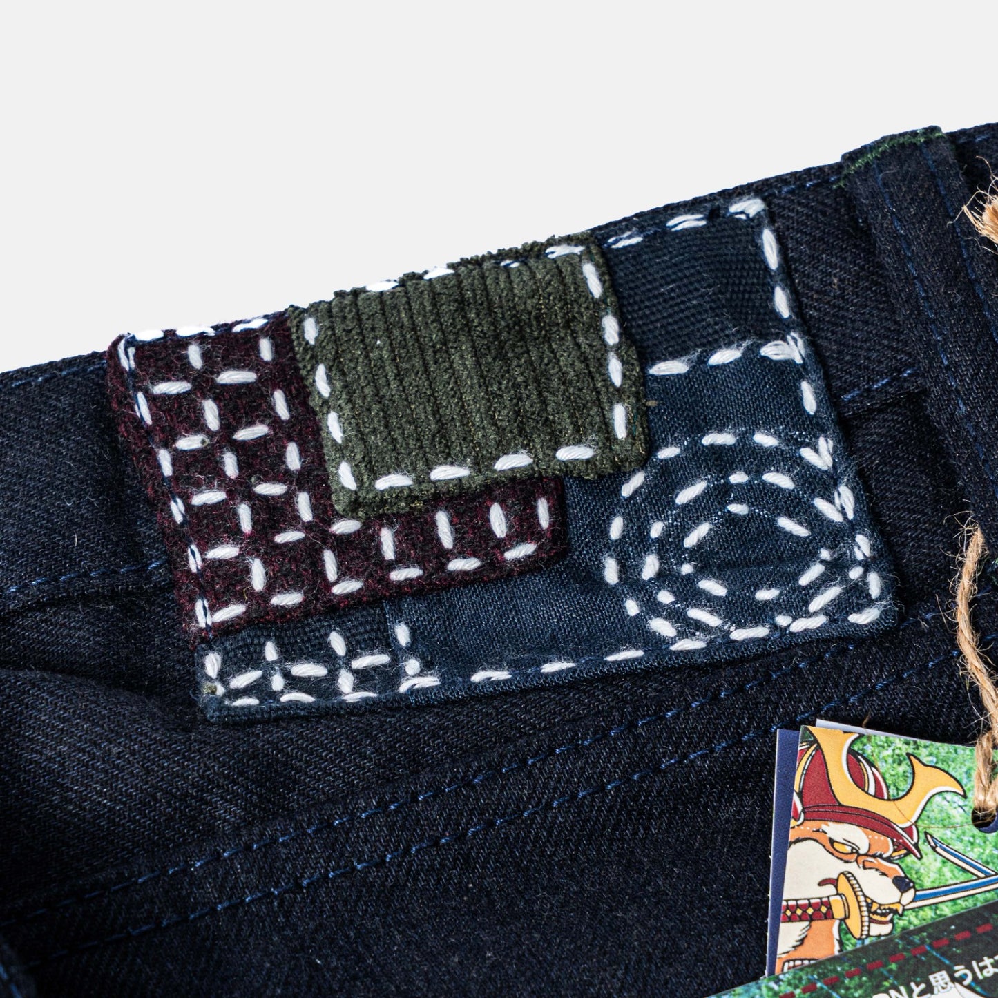 DOMARU HACHIKO x HANNYA TIGER II Deep Indigo x Black 17oz Unsanforized