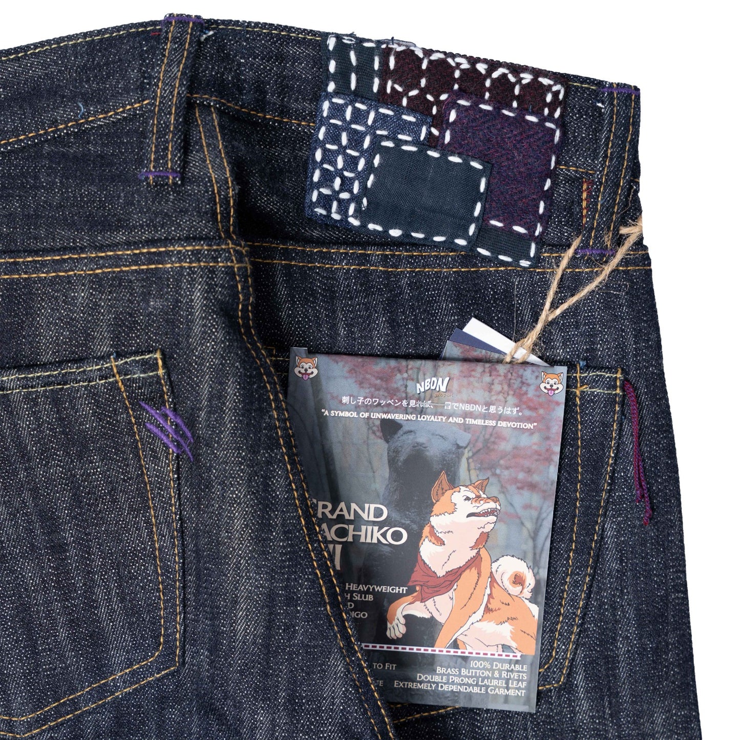 GRAND HACHIKO XIII Deep Indigo Hairy Rough Slub 19oz Unsanforized