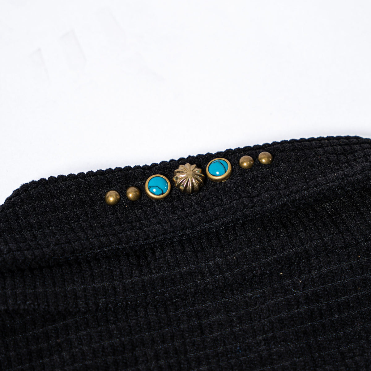HAWTHORNE Studed Square Corduroy Chore - Black