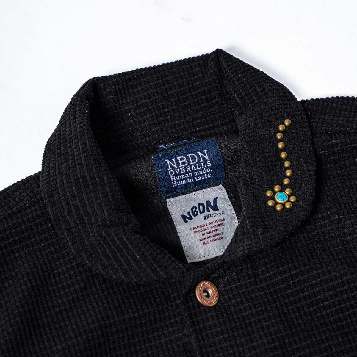 HAWTHORNE Studed Square Corduroy Chore - Black