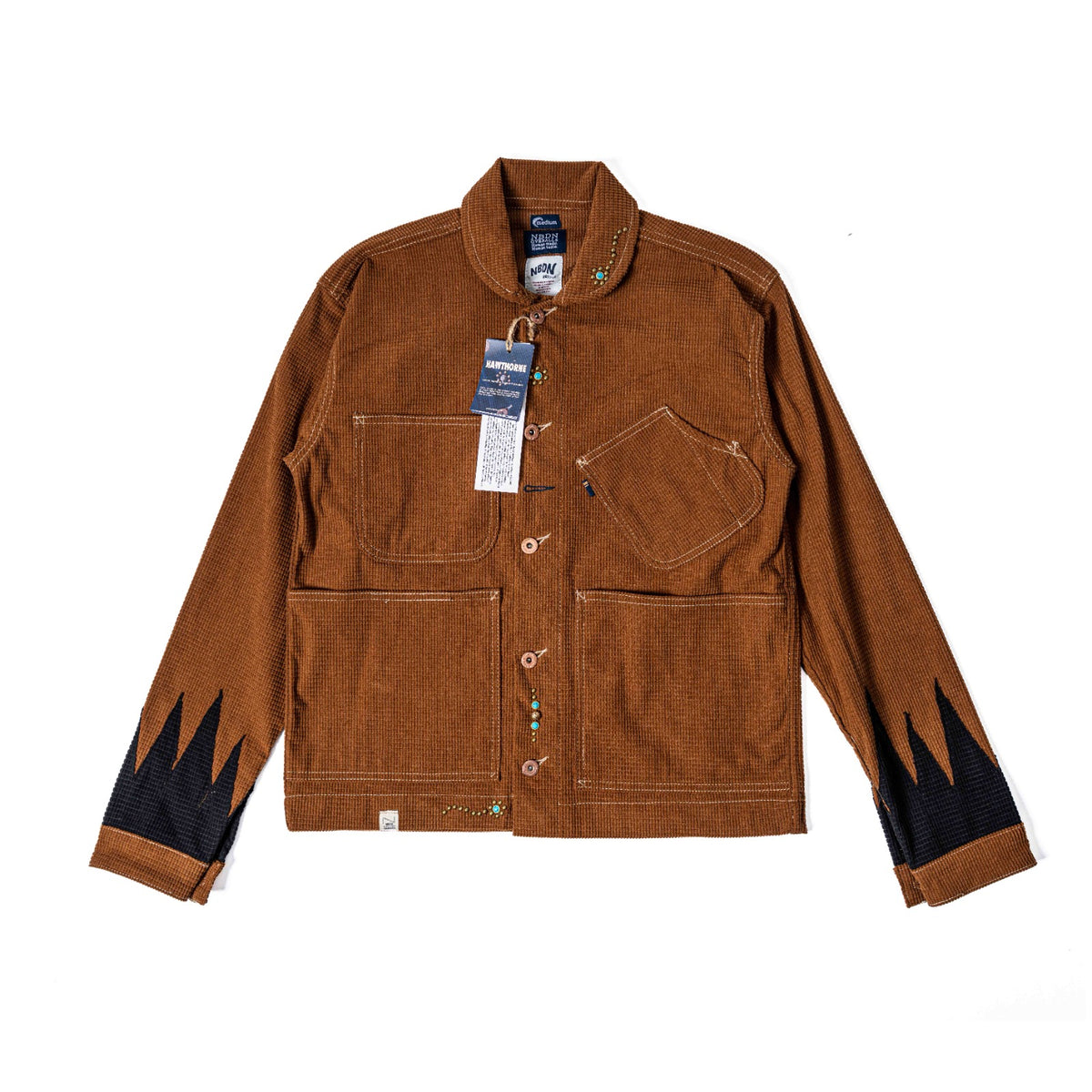 HAWTHORNE Studed Square Corduroy Chore - Brown