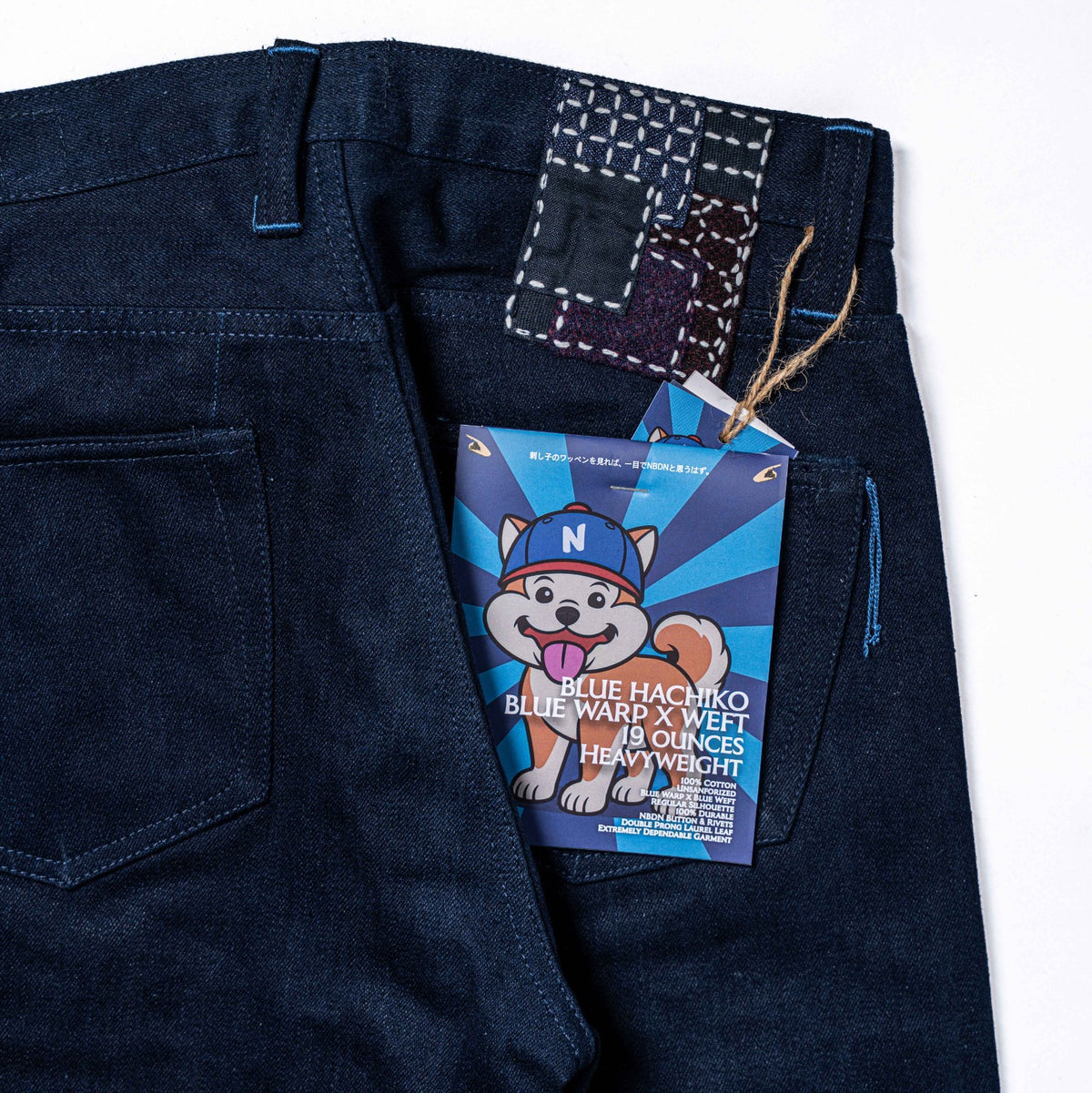 BLUE BLUE HACHIKO Blue Indigo x Blue 19oz Unsanforized