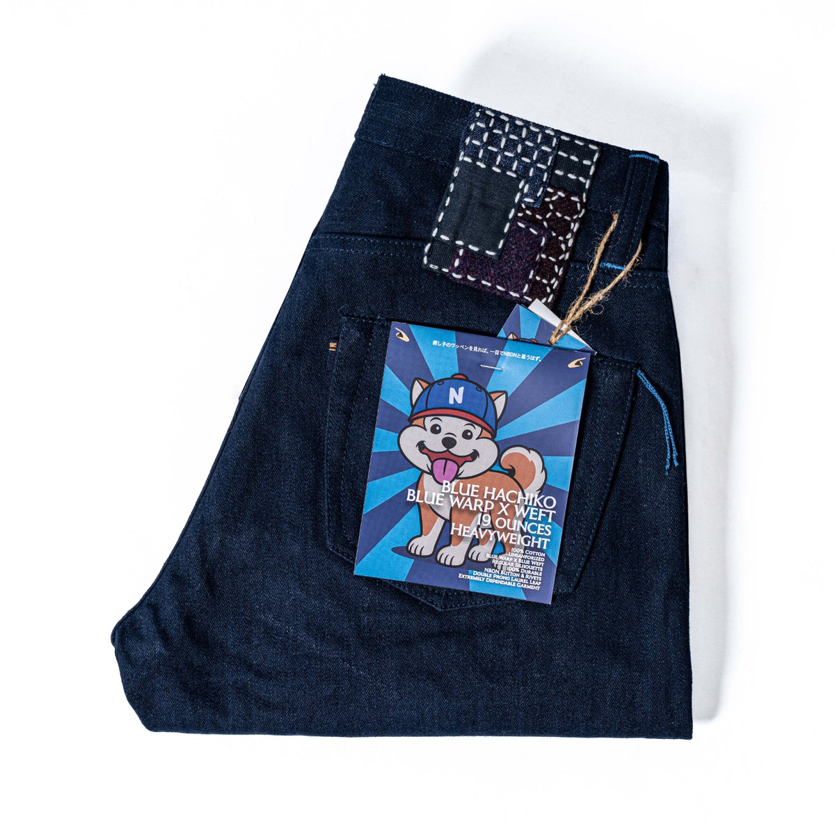 BLUE BLUE HACHIKO Blue Indigo x Blue 19oz Unsanforized