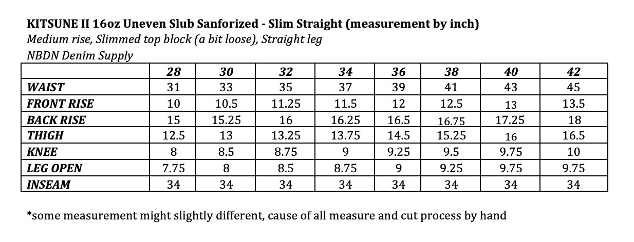 KITSUNE II 16oz Uneven Slub Pink Line