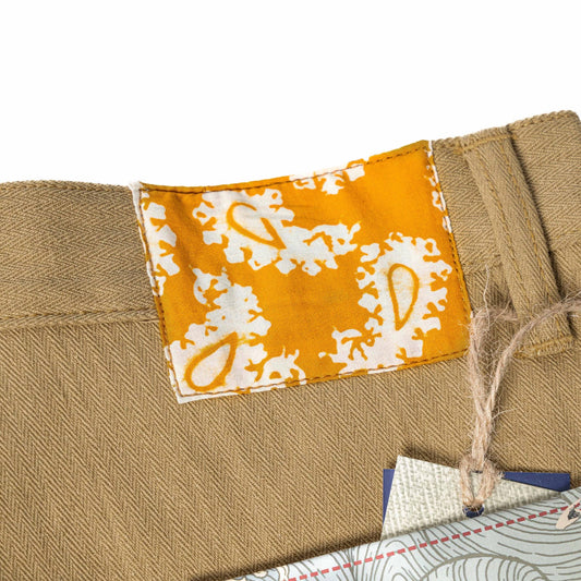 HAVEN II CARPENTER PANTS 15.5oz Khaki Herringbone Selvedge