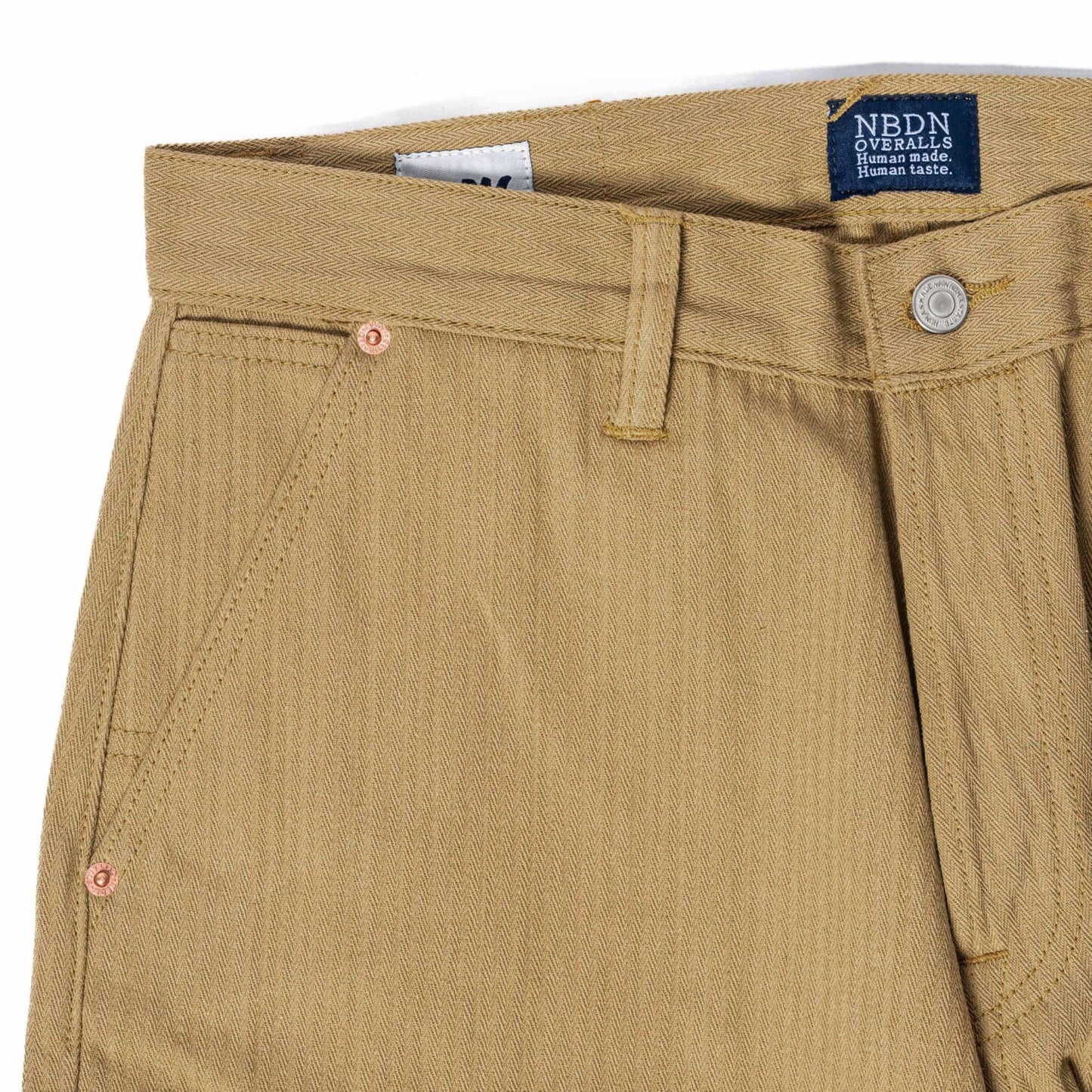 HAVEN II CARPENTER PANTS 15.5oz Khaki Herringbone Selvedge