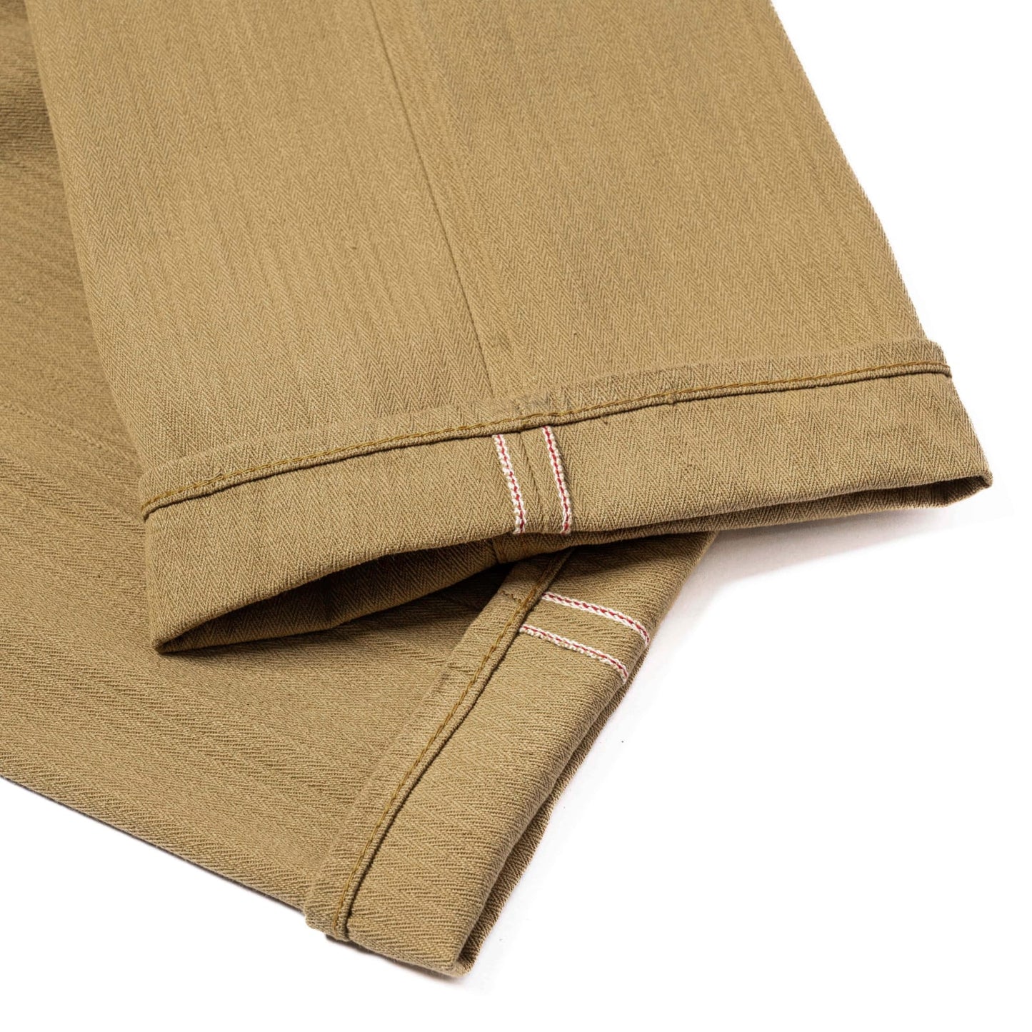 HAVEN II CARPENTER PANTS 15.5oz Khaki Herringbone Selvedge